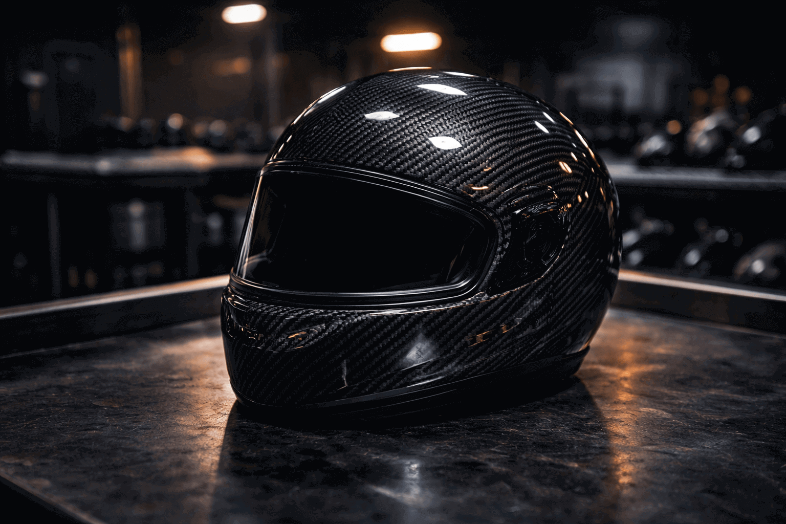 Hydrographie casque moto – carbone glossy